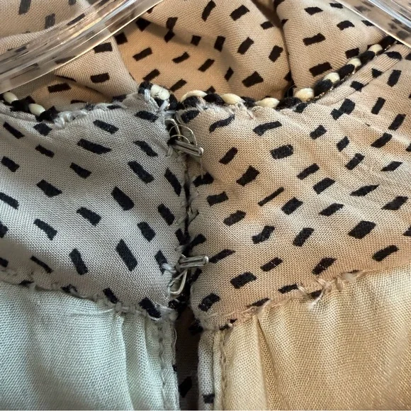 Anthropology Ranna Gill Cream Halter Maxi Dress with Black Floral Embroidery XS - Picture 8 of 12